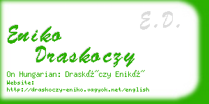 eniko draskoczy business card